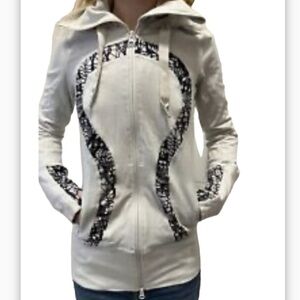 Lululemon Define Jacket Womens 4 White Full Zip Stretch Athletic Running